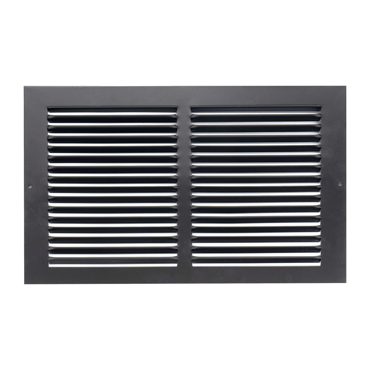 12"x8" Black Steel Return Air Grille, High-Airflow HVAC Cold Air Intake for Wall & Ceiling