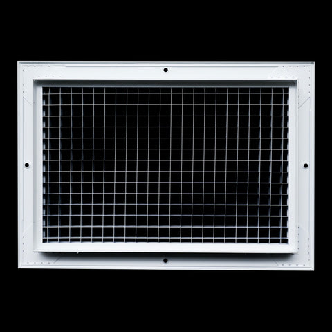 12"x8" White Aluminum Eggcrate Return Air Grille, Low-Noise High-Airflow Rust-Proof Vent Cover