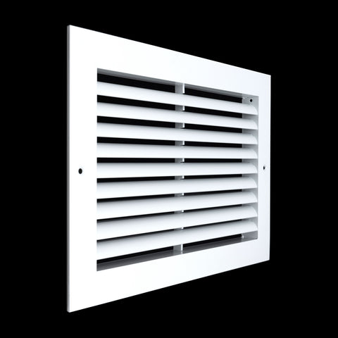 12"x8" White Aluminum Rust-Free Return Air Grille, High-Airflow HVAC Cold Air Intake for Wall & Ceiling