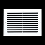 12"x8" White Aluminum Rust-Free Return Air Grille, High-Airflow HVAC Cold Air Intake for Wall & Ceiling