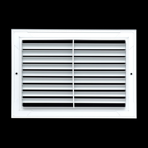 12"x8" White Aluminum Rust-Free Return Air Grille, High-Airflow HVAC Cold Air Intake for Wall & Ceiling