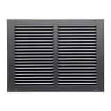 14"x10" Black Steel Return Air Grille, High-Airflow HVAC Cold Air Intake for Wall & Ceiling