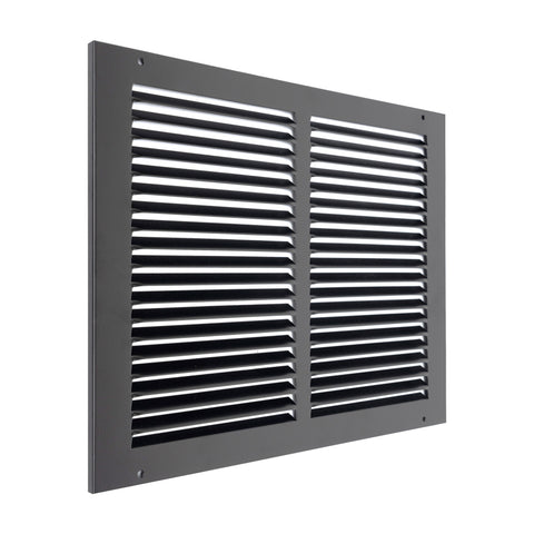 14"x10" Black Steel Return Air Grille, High-Airflow HVAC Cold Air Intake for Wall & Ceiling