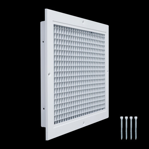 14"x10" White Aluminum Eggcrate Return Air Grille, Low-Noise High-Airflow Rust-Proof Vent Cover
