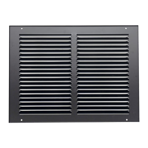 14"x10" Black Steel Return Air Grille, High-Airflow HVAC Cold Air Intake for Wall & Ceiling