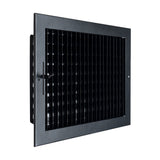 14"x10" Black Steel Adjustable Supply Register, Air Vent Cover with Damper for Sidewall Or Ceiling