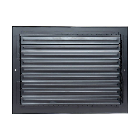 14"x10" Black Steel Adjustable Supply Register, Air Vent Cover with Damper for Sidewall Or Ceiling