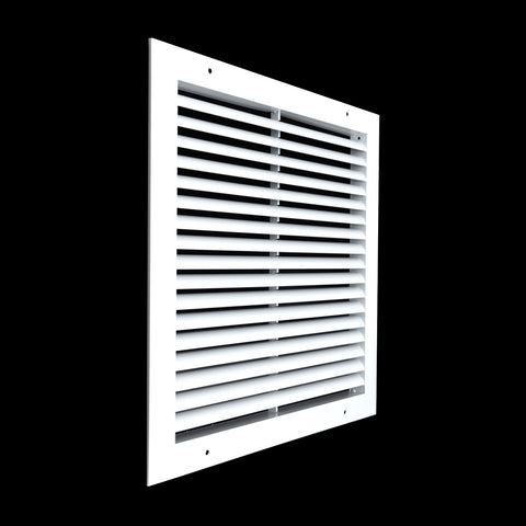 14"x14" White Aluminum Rust-Free Return Air Grille, High-Airflow HVAC Cold Air Intake for Wall & Ceiling