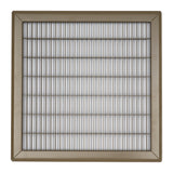 14"x14" Brown Steel Return Air Floor Grille, Walkable Heavy-Duty Fixed-Blade Vent Cover