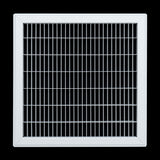 14"x14" White Steel Return Air Floor Grille, Walkable Heavy-Duty Fixed-Blade Vent Cover