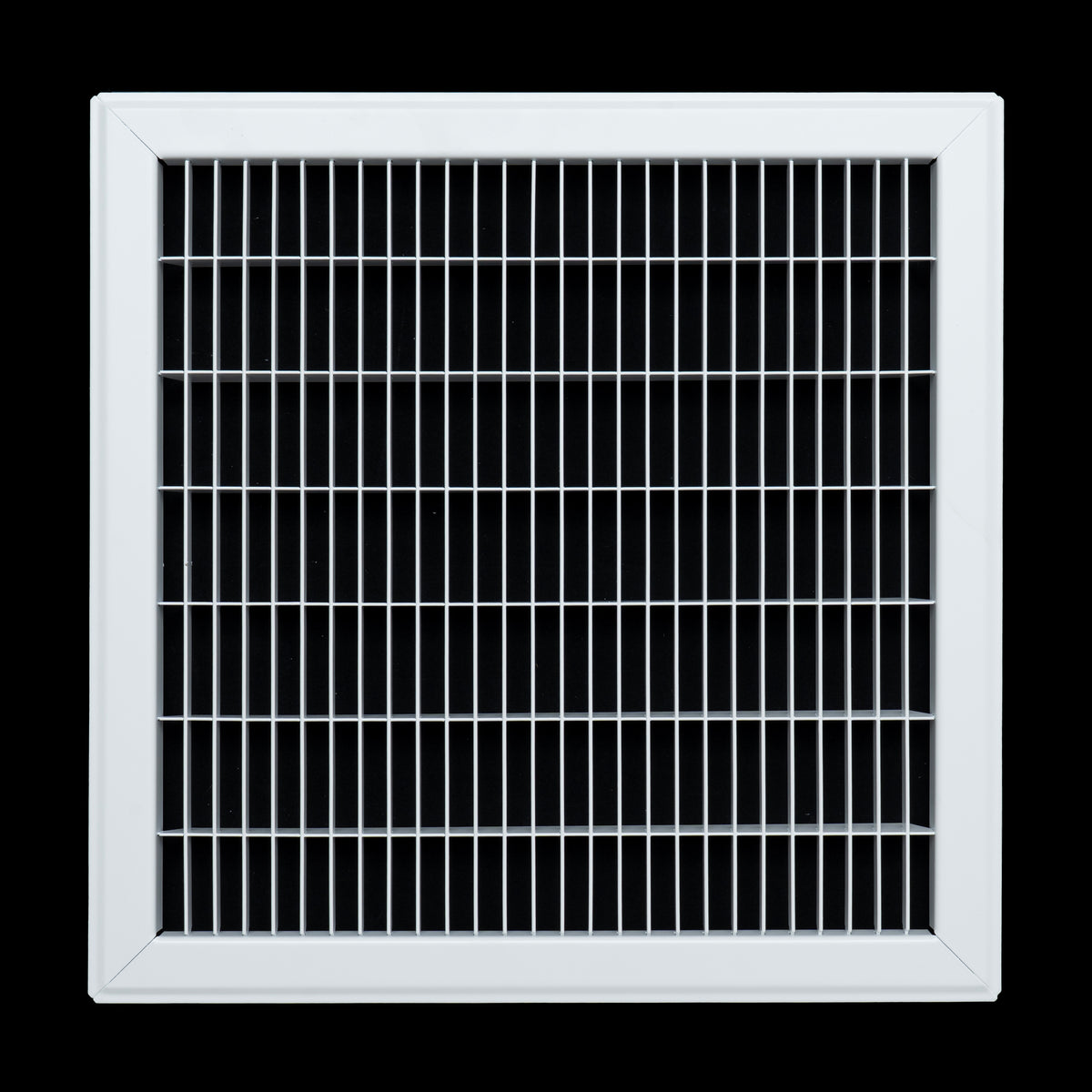 14"x14" White Steel Return Air Floor Grille, Walkable Heavy-Duty Fixed-Blade Vent Cover