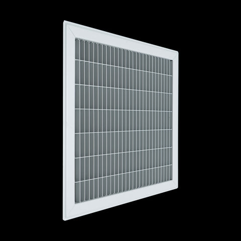 14"x14" White Steel Return Air Floor Grille, Walkable Heavy-Duty Fixed-Blade Vent Cover