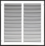 14"x14" White Steel Return Air Grille, High-Airflow HVAC Cold Air Intake for Wall & Ceiling