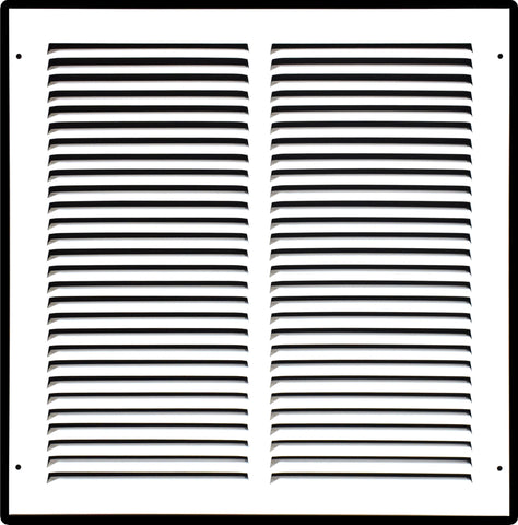 14"x14" White Steel Return Air Grille, High-Airflow HVAC Cold Air Intake for Wall & Ceiling