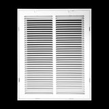 14"x18" White Steel Return Air Filter Grille, Removable Door, for 1-Inch Filters