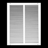 14"x18" White Steel Return Air Grille, High-Airflow HVAC Cold Air Intake for Wall & Ceiling