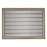 14"x20" Brown Steel Return Air Floor Grille, Walkable Heavy-Duty Fixed-Blade Vent Cover