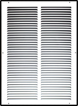 14"x20" White Steel Return Air Grille, High-Airflow HVAC Cold Air Intake for Wall & Ceiling