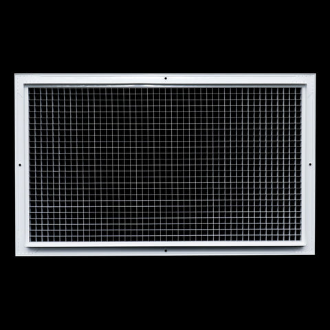 14"x24" White Aluminum Eggcrate Return Air Grille, Low-Noise High-Airflow Rust-Proof Vent Cover