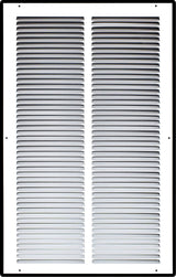 14"x24" White Steel Return Air Grille, High-Airflow HVAC Cold Air Intake for Wall & Ceiling