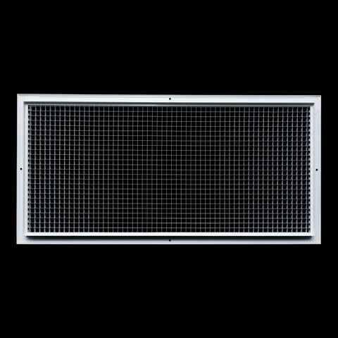 14"x30" White Aluminum Eggcrate Return Air Grille, Low-Noise High-Airflow Rust-Proof Vent Cover