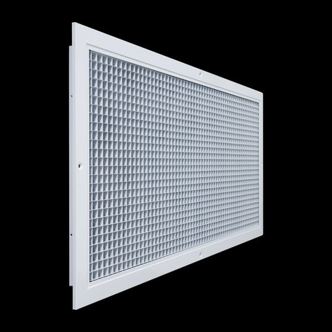 14"x30" White Aluminum Eggcrate Return Air Grille, Low-Noise High-Airflow Rust-Proof Vent Cover