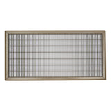 14"x30" Brown Steel Return Air Floor Grille, Walkable Heavy-Duty Fixed-Blade Vent Cover