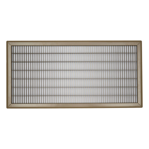 14"x30" Brown Steel Return Air Floor Grille, Walkable Heavy-Duty Fixed-Blade Vent Cover