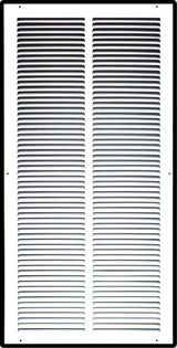 14"x30" White Steel Return Air Grille, High-Airflow HVAC Cold Air Intake for Wall & Ceiling