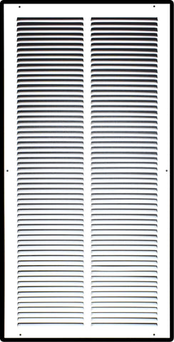 14"x30" White Steel Return Air Grille, High-Airflow HVAC Cold Air Intake for Wall & Ceiling