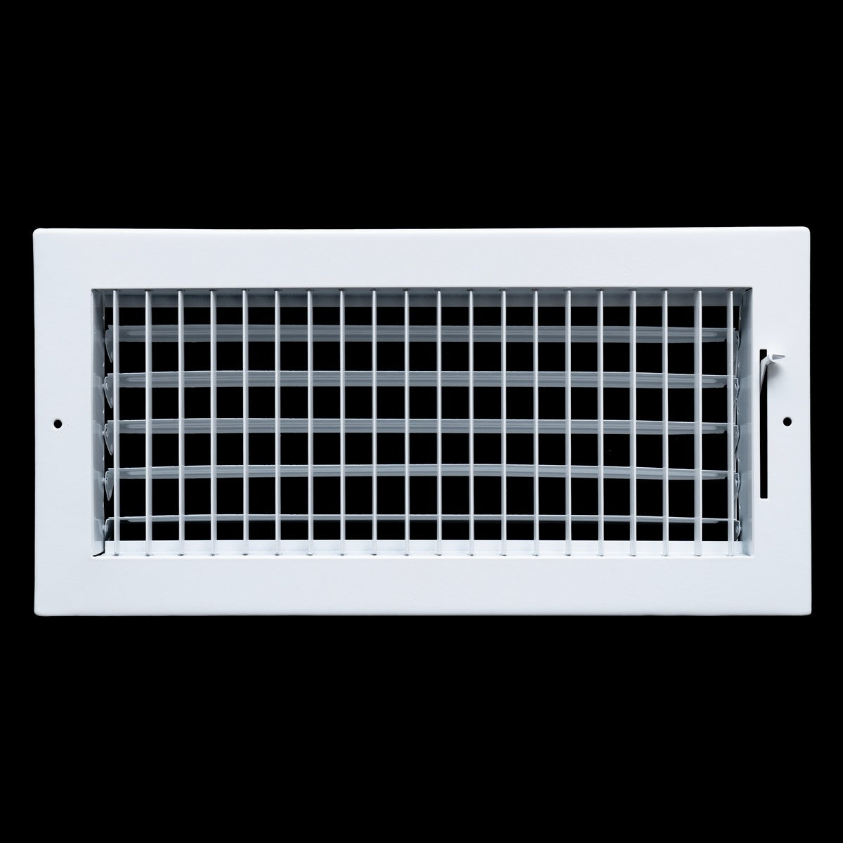 14"x6" White Steel Adjustable Supply Register, Air Vent Cover with Damper for Sidewall Or Ceiling