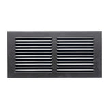 14"x6" Black Steel Return Air Grille, High-Airflow HVAC Cold Air Intake for Wall & Ceiling