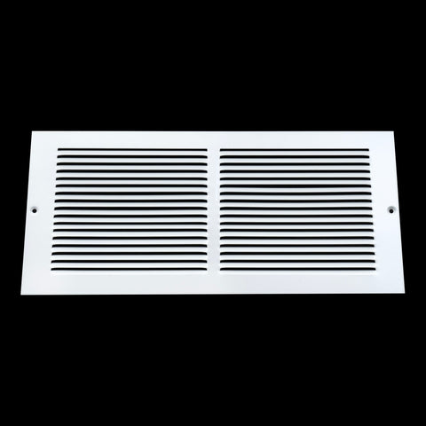 14"x6" White Steel Triangular Baseboard Grille, Efficient Airflow, 3-13/16" Depth