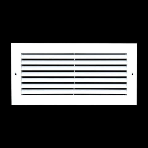 14"x6" White Aluminum Rust-Free Return Air Grille, High-Airflow HVAC Cold Air Intake for Wall & Ceiling