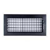 14"x6" Black Steel Adjustable Supply Register, Air Vent Cover with Damper for Sidewall Or Ceiling