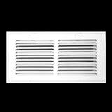 14"x6" White Steel Return Air Filter Grille, Removable Door, for 1-Inch Filters