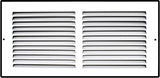 14"x6" White Steel Return Air Grille, High-Airflow HVAC Cold Air Intake for Wall & Ceiling