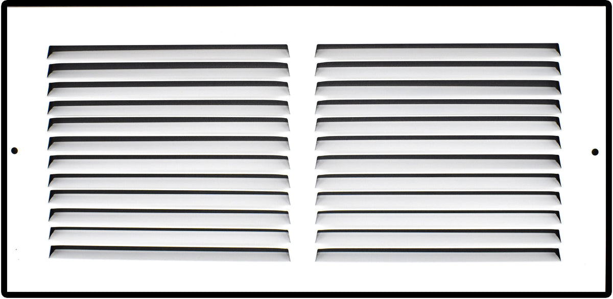 14"x6" White Steel Return Air Grille, High-Airflow HVAC Cold Air Intake for Wall & Ceiling