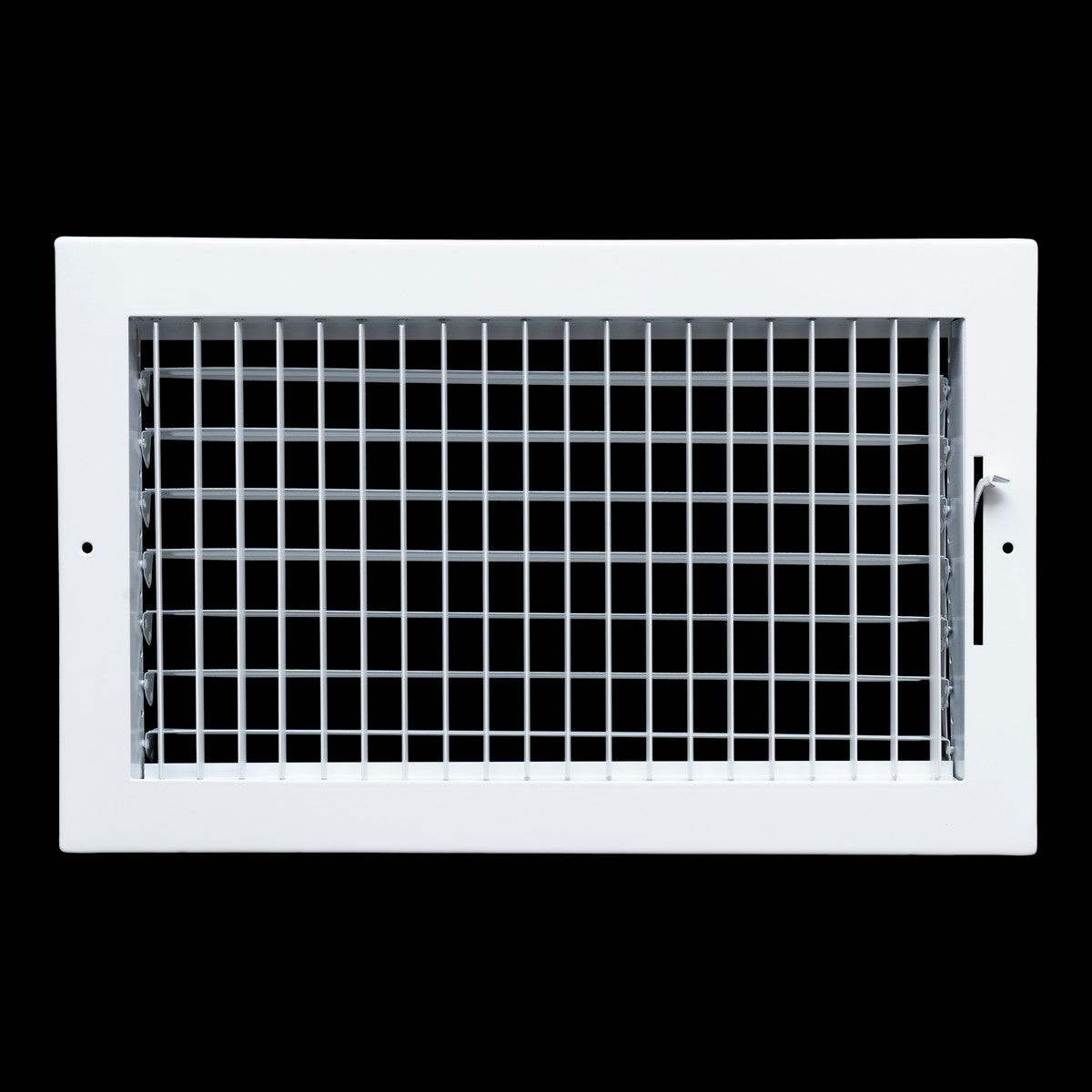 14"x8" White Steel Adjustable Supply Register, Air Vent Cover with Damper for Sidewall Or Ceiling