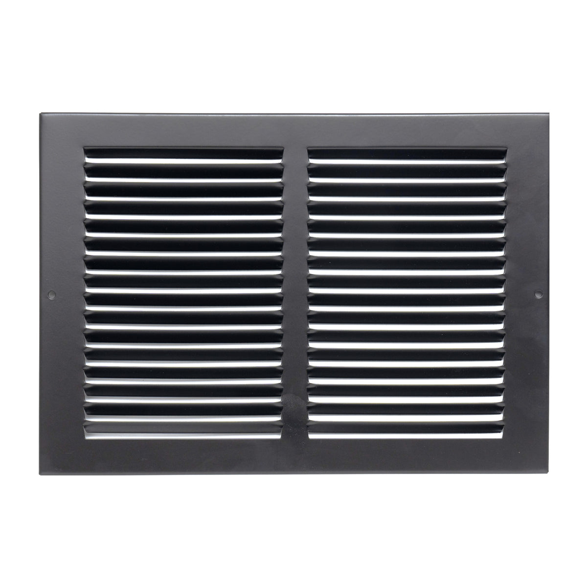 14"x8" Black Steel Return Air Grille, High-Airflow HVAC Cold Air Intake for Wall & Ceiling