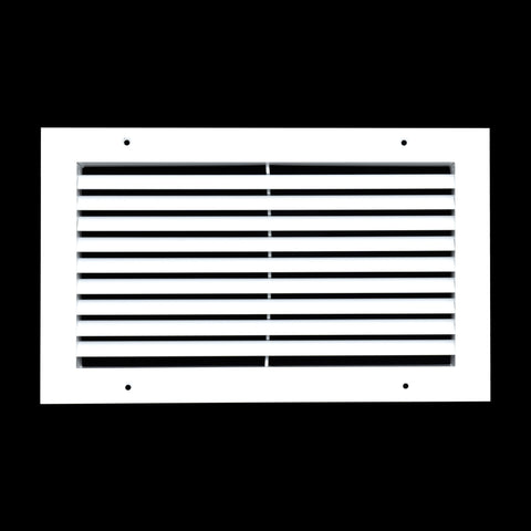 14"x8" White Aluminum Rust-Free Return Air Grille, High-Airflow HVAC Cold Air Intake for Wall & Ceiling