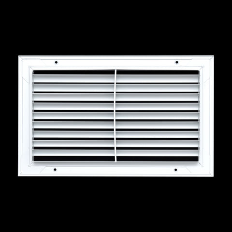 14"x8" White Aluminum Rust-Free Return Air Grille, High-Airflow HVAC Cold Air Intake for Wall & Ceiling