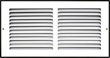14"x8" White Steel Return Air Grille, High-Airflow HVAC Cold Air Intake for Wall & Ceiling