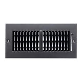 12"x4" 2-Way Black Steel Air Supply Diffuser, Directional Register Vent Cover for Sidewall Or Ceiling