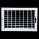 16"x10" White Steel Adjustable Supply Register, Air Vent Cover with Damper for Sidewall Or Ceiling