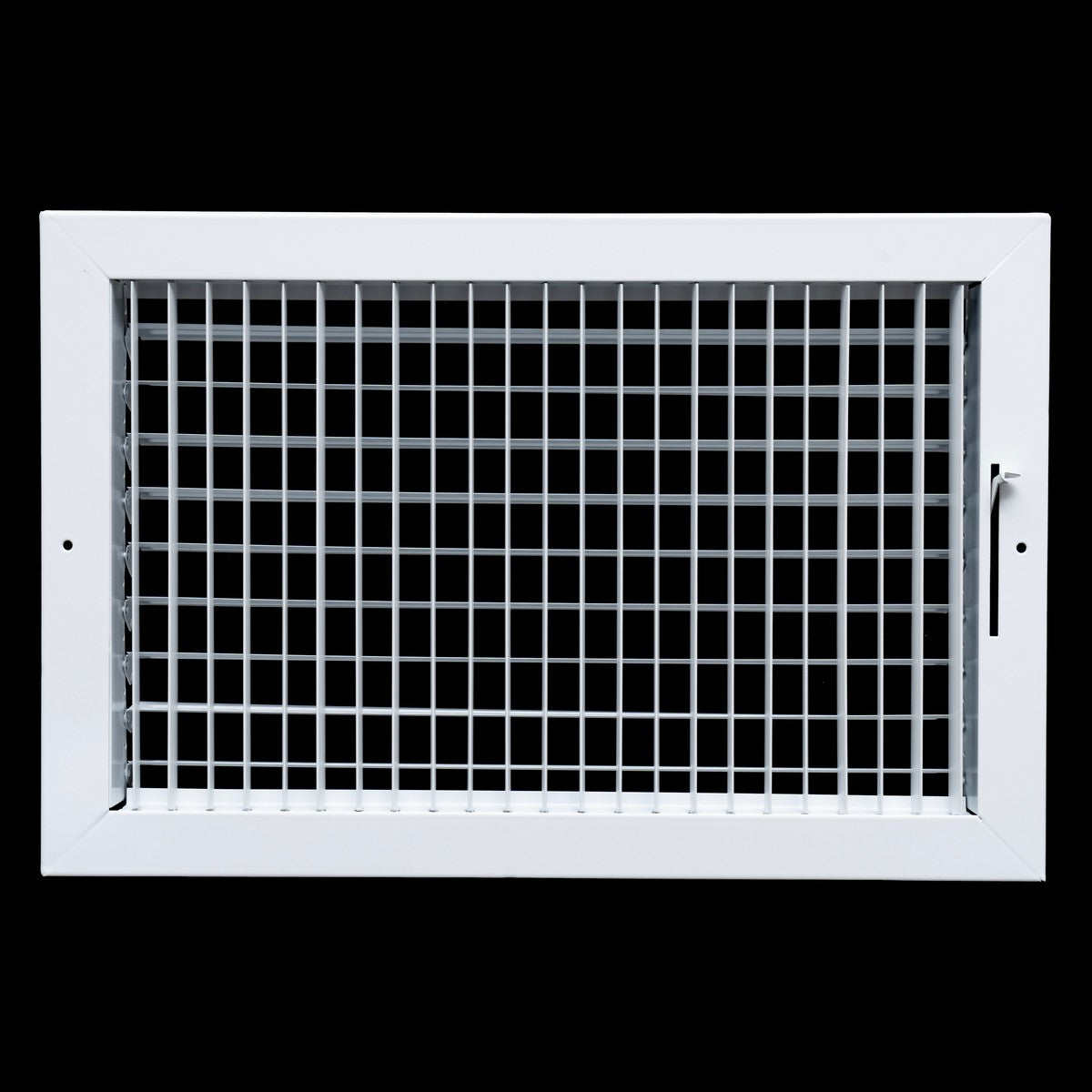 16"x10" White Steel Adjustable Supply Register, Air Vent Cover with Damper for Sidewall Or Ceiling
