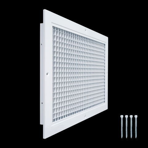 16"x10" White Aluminum Eggcrate Return Air Grille, Low-Noise High-Airflow Rust-Proof Vent Cover