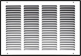 16"x10" White Steel Return Air Grille, High-Airflow HVAC Cold Air Intake for Wall & Ceiling