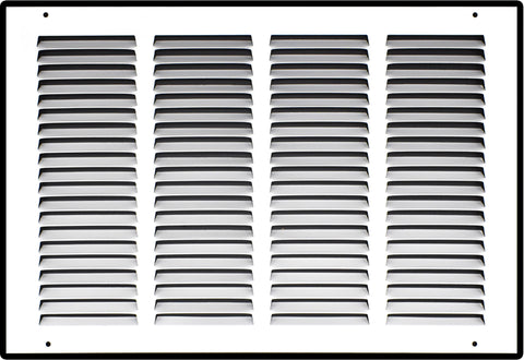 16"x10" White Steel Return Air Grille, High-Airflow HVAC Cold Air Intake for Wall & Ceiling