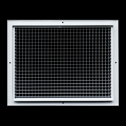 16"x12" White Aluminum Eggcrate Return Air Grille, Low-Noise High-Airflow Rust-Proof Vent Cover